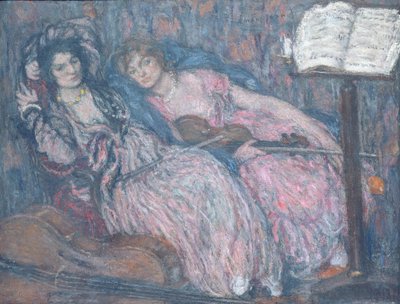 Os dois violinistas de Edmond François Aman Jean
